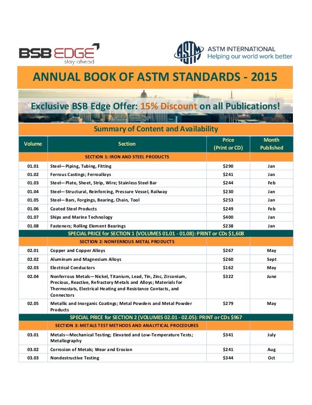 Astm Book Of Standards